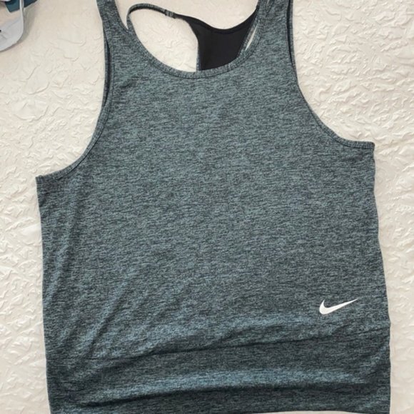 Nike Racer Heathered Gray Cut Out Tank Top - Picture 6 of 8